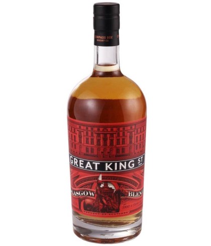 Fles Great King's Glasgow Blend, whisky, op voorraad bij slijterij ’t Bockje in Bathmen