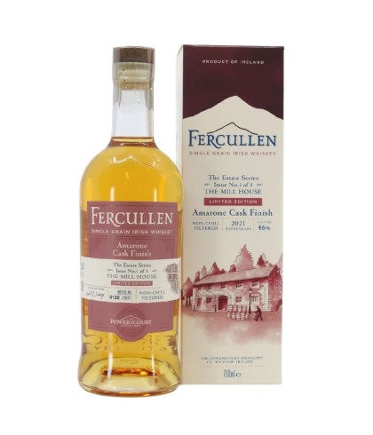 Fles Fercullen The Mill House Amarone Cask Finish, single malt whisky, op voorraad bij slijterij t Bockje in Bathmen