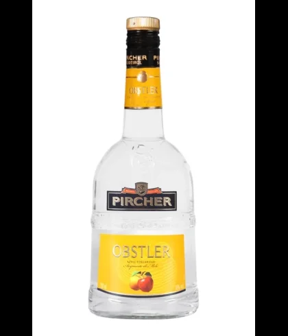 Fles Pircher Obstler, obstler uit Zuid-Tirol, bij slijterij t Bockje in Bathmen