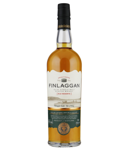 Fles Finlaggan Old Reserve, single malt whisky, op voorraad bij slijterij t Bockje in Bathmen