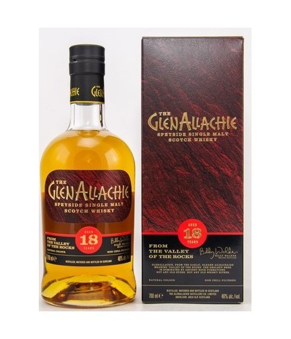 Fles GlenAllachie 18 Years Old, single malt whisky, op voorraad bij slijterij t Bockje in Bathmen