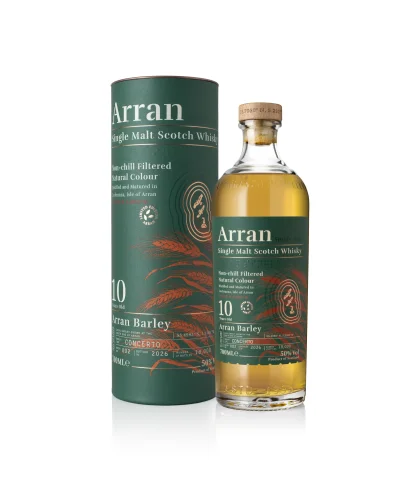 Fles Arran Barley 10 Years Old Concerto, whisky, bij slijterij t Bockje in Bathmen