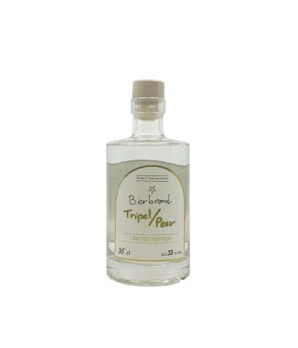 Eau de vie Twentse Ketels Bierbrand Tripel Peer, bij slijterij ’t Bockje in Bathmen
