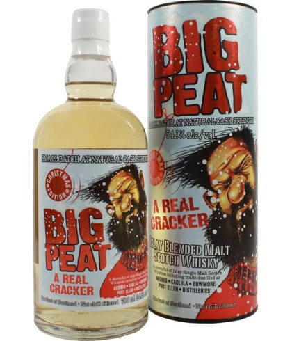 Fles Big Peat Christmas Edition 2013, single malt whisky, op voorraad bij slijterij t Bockje in Bathmen