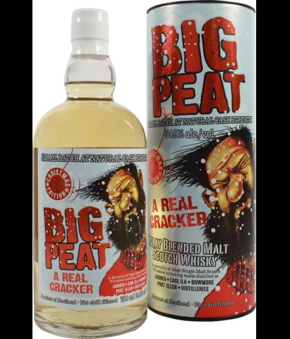Fles Big Peat Christmas Edition 2013, single malt whisky, op voorraad bij slijterij t Bockje in Bathmen