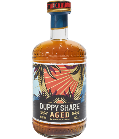 Fles Duppy Share Aged Carribean Rum, rum, op voorraad bij slijterij t Bockje in Bathmen