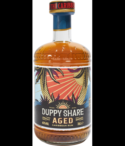 Fles Duppy Share Aged Carribean Rum, rum, op voorraad bij slijterij t Bockje in Bathmen