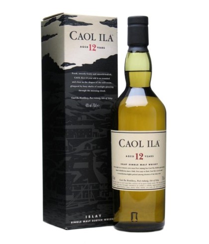 Fles Caol Ila 12 Years Old, single malt whisky, op voorraad bij slijterij t Bockje in Bathmen