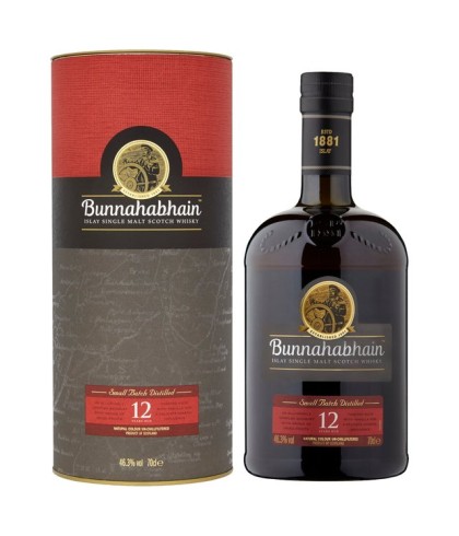 Fles Bunnahabhain 12 Years Old, single malt whisky, op voorraad bij slijterij t Bockje in Bathmen