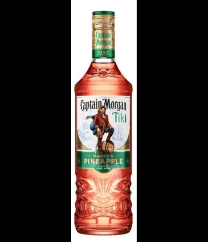 Fles Captain Morgan Tiki - Mango & Pineapple, rum, op voorraad bij slijterij t Bockje in Bathmen