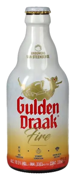 Fles Gulden Draak Fire, bier van Gulden Draak, op voorraad bij slijterij ’t Bockje in Bathmen