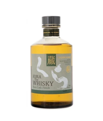 Fles Kura The Whisky Rum Cask Finish, whisky, op voorraad bij slijterij t Bockje in Bathmen