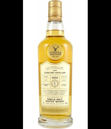 Fles Gordon & MacPhail Connoisseurs Choice Glenlivet 17 Years Old 2003, whisky, op voorraad bij slijterij ’t Bockje in Bathmen