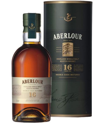 Fles Aberlour 16 Years Old Double Cask, Speyside single malt whisky, op voorraad bij slijterij t Bockje in Bathmen