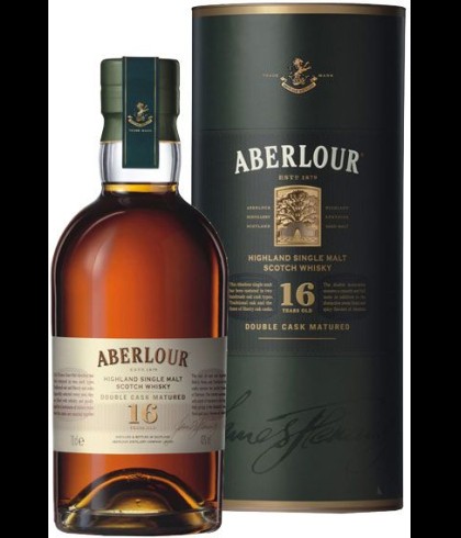 Fles Aberlour 16 Years Old Double Cask, Speyside single malt whisky, op voorraad bij slijterij t Bockje in Bathmen