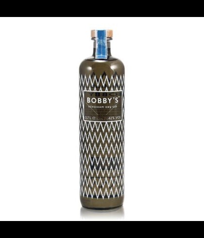Fles Bobby's Gin, gin, op voorraad bij slijterij t Bockje in Bathmen
