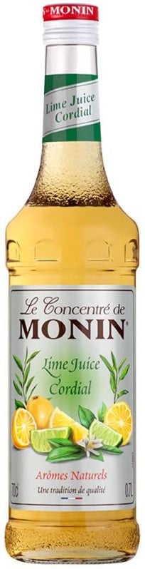 Alcoholvrije drank Monin Lime Juice Cordial van Monin, bij slijterij ’t Bockje in Bathmen