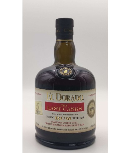 El Dorado 1998 Diamond Coffey Still & Redistilled in Tri-Canada Still The Last Casks Series