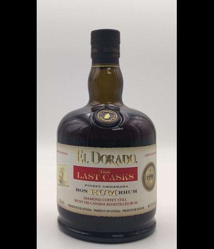 El Dorado 1998 Diamond Coffey Still & Redistilled in Tri-Canada Still The Last Casks Series