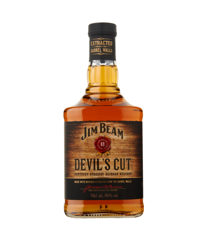 Fles Kentucky bourbon van Jim Beam, op voorraad bij slijterij t Bockje in Bathmen