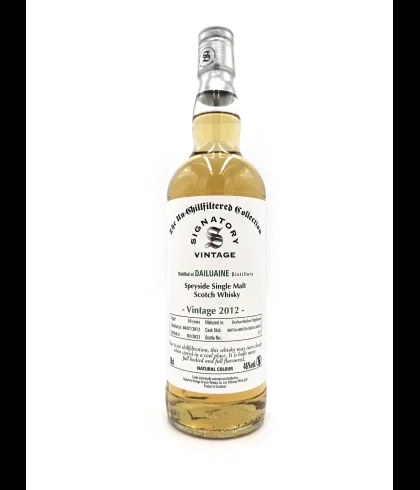 Fles Signatory Un-Chillfiltered Dailuaine 2012, single malt whisky, op voorraad bij slijterij t Bockje in Bathmen