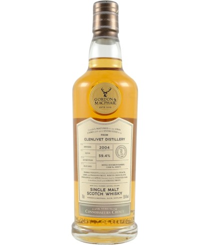 Fles Gordon & MacPhail Glenlivet 2004 17 Years Old, single malt whisky, op voorraad bij slijterij t Bockje in Bathmen
