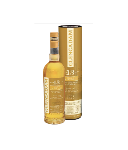 Fles Glencadam 13 Years Réserve de Sauternes, single malt whisky, op voorraad bij slijterij ’t Bockje in Bathmen