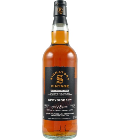 Signatory Vintage Speyside (M) 18 Years Old 100 Proof #18