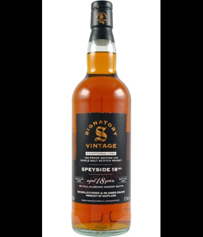 Signatory Vintage Speyside (M) 18 Years Old 100 Proof #18