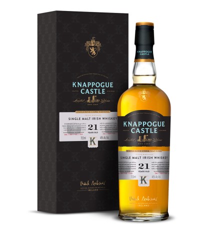 Fles Iers whiskey van Knappogue Castle, op voorraad bij slijterij ’t Bockje in Bathmen