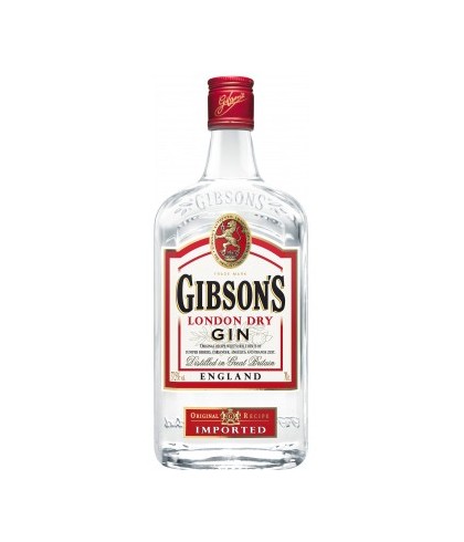Fles Gibson's London Dry Gin, gin, op voorraad bij slijterij t Bockje in Bathmen