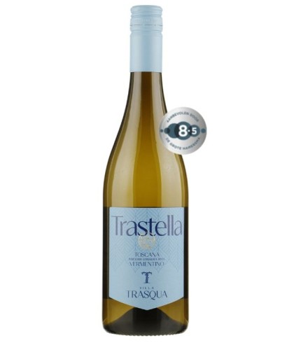 Fles Villa Trasqua Trastella Vermentino di Toscana, wijn op voorraad bij slijterij t Bockje in Bathmen