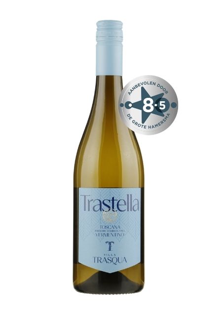 Fles Villa Trasqua Trastella Vermentino di Toscana, wijn, op voorraad bij slijterij t Bockje in Bathmen
