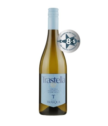 Fles Villa Trasqua Trastella Vermentino di Toscana, wijn, op voorraad bij slijterij t Bockje in Bathmen