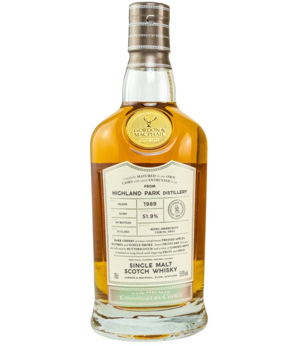 Gordon & Macphail Highland Park 1989 bij t Bockje in Bathmen