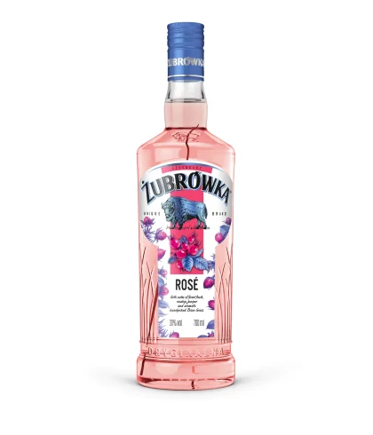 Wodka Zubrowka Rosé Vodka 30% van Zubrowka, bij slijterij ’t Bockje in Bathmen