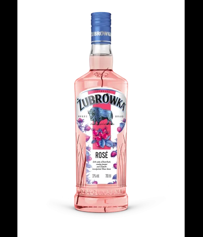 Wodka Zubrowka Rosé Vodka 30% van Zubrowka, bij slijterij ’t Bockje in Bathmen