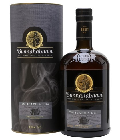 Fles Bunnahabhain Toiteach A Dhà, single malt whisky, op voorraad bij slijterij t Bockje in Bathmen