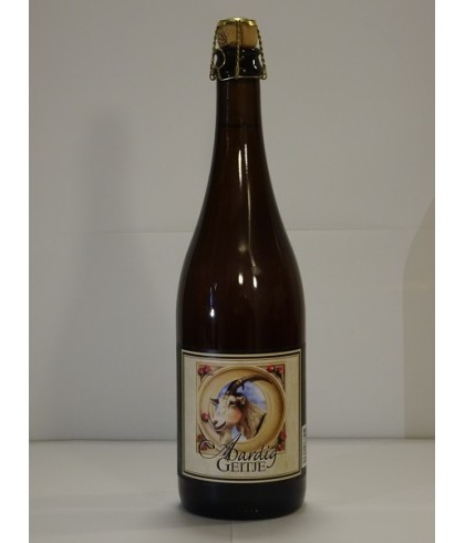 Fles Aardig Geitje, bier van Steenberge, bij slijterij t Bockje in Bathmen