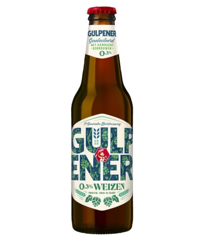 Alcoholvrije drank Gulpener 0.3% Weizen van Gulpener, bij slijterij ’t Bockje in Bathmen