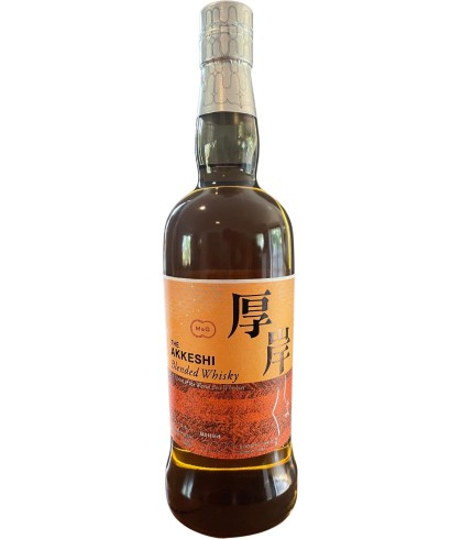 Fles Akkeshi Shosho Blended Whisky, Japanse whisky uit de Akkeshi-distilleerderij op Hokkaido, op voorraad bij slijterij t Bockje in Bathmen