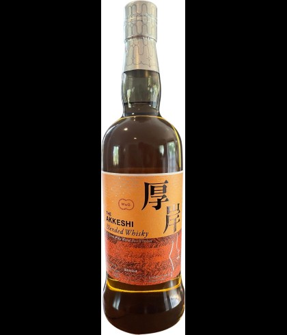 Fles Akkeshi Shosho Blended Whisky, Japanse whisky uit de Akkeshi-distilleerderij op Hokkaido, op voorraad bij slijterij t Bockje in Bathmen