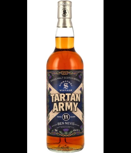 Fles Signatory Vintage Tartan Army 11Y, whisky, op voorraad bij slijterij t Bockje in Bathmen