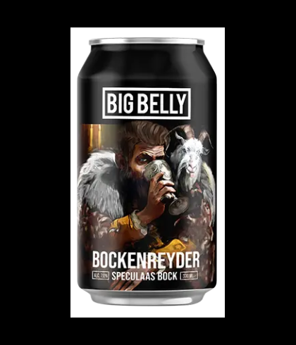 Fles Big Belly Brewing Bockenreyder Speculaas Bock, bier van Big Belly, bij slijterij t Bockje in Bathmen