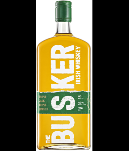 Fles The Busker Triple Cask Triple Smooth, Ierse whiskey van Royal Oak in County Carlow, op voorraad bij slijterij t Bockje in Bathmen
