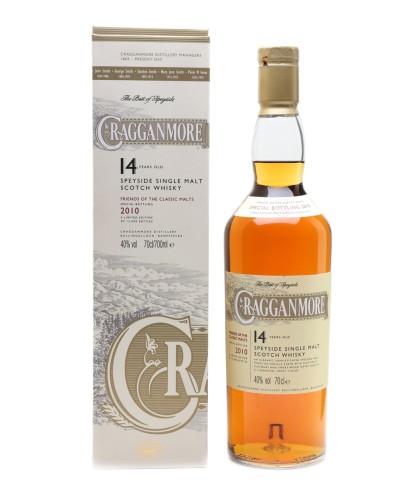 Fles Cragganmore 14 Years Old Friends of the Classic Malts, single malt whisky, op voorraad bij slijterij t Bockje in Bathmen
