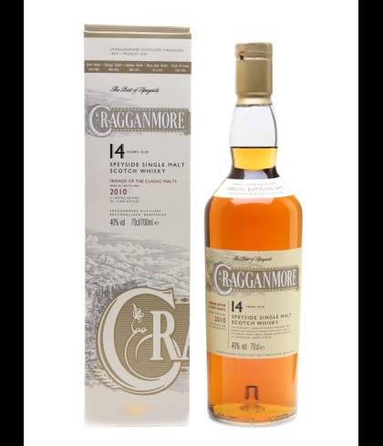 Fles Cragganmore 14 Years Old Friends of the Classic Malts, single malt whisky, op voorraad bij slijterij t Bockje in Bathmen