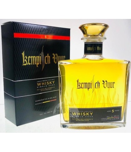 Fles KEMPISCH VUUR Single cask 5 years old, whisky, op voorraad bij slijterij t Bockje in Bathmen