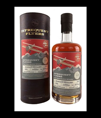 Fles Infrequent Flyers Benriach 2011 13 Years Old #2376, single malt whisky, op voorraad bij slijterij t Bockje in Bathmen