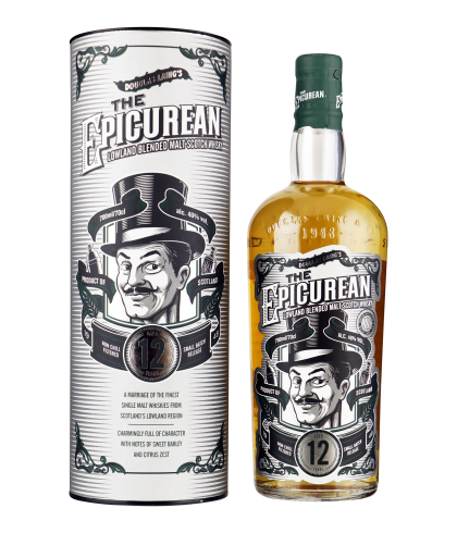 Fles The Epicurean 12 Years Old, Lowland blended malt van Douglas Laing, op voorraad bij slijterij t Bockje in Bathmen